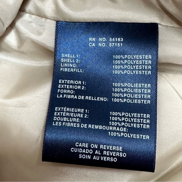 Tommy Hilfiger Women's Size Medium Beige Diamond Quilted Barn Jacket - Picture 10 of 16